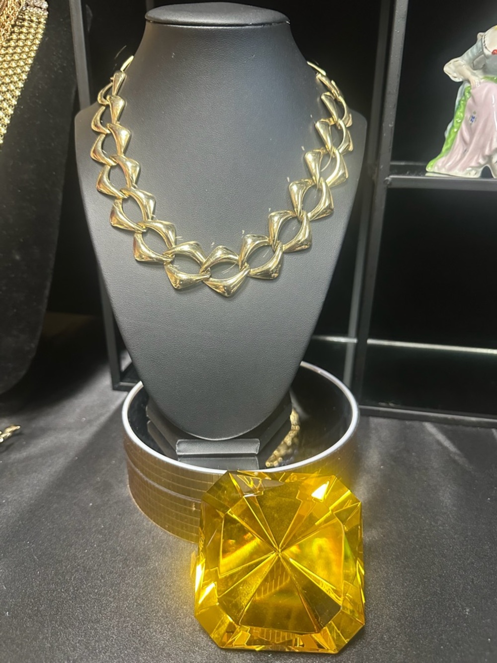 Gold Statement Link Necklace - Women Jewelry